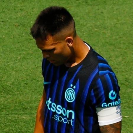Lautaro Martínez se lamenta durante jogo entre Fluminense e Inter de Milão no Mundial