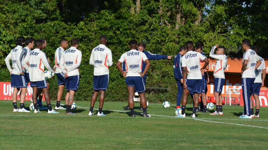 Cuca faz trabalho tático sem a presença da imprensa em preparação para pegar o Grêmio - Alan Mendes / saopaulofc.net 