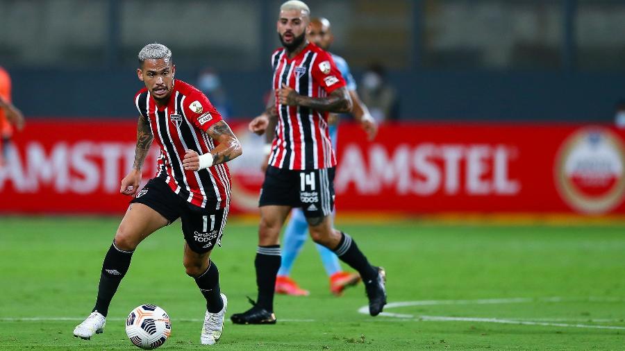 Luciano na vitória do São Paulo sobre o Sporting Cristal, em Lima - Staff Images / CONMEBOL