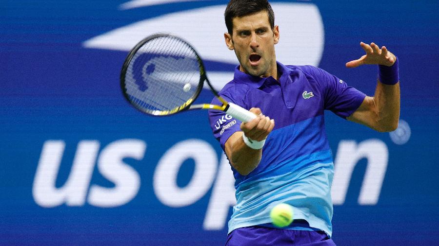 Novak Djokovic na primeira rodada do US Open 2021 - Getty Images