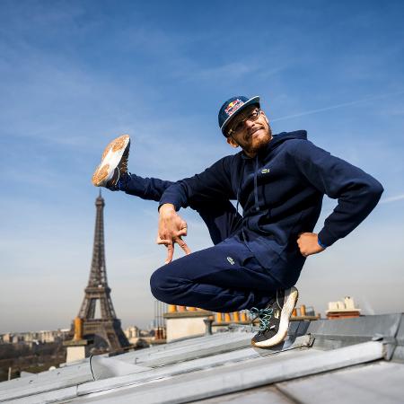 B-Boy Lilou, da França, um dos destaques do breaking, modalidade que estreia nos Jogos de Paris