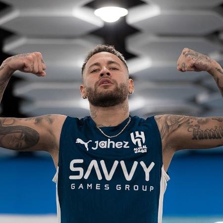 Neymar treina pelo Al-Hilal, após lesão sofrida no joelho em 2023 - Divulgação/Al-Hilal