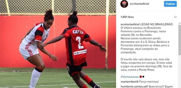 Flamengo venceu o Vitória por 3 a 0 - Reprodução/Instagram