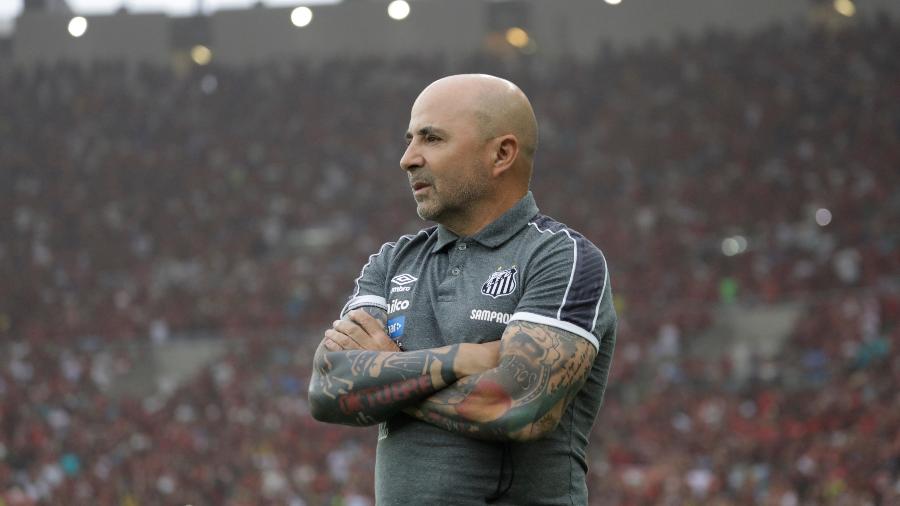 Sampaoli durante jogo entre Santos e Flamengo no Maracanã - Sergio Moraes/Reuters