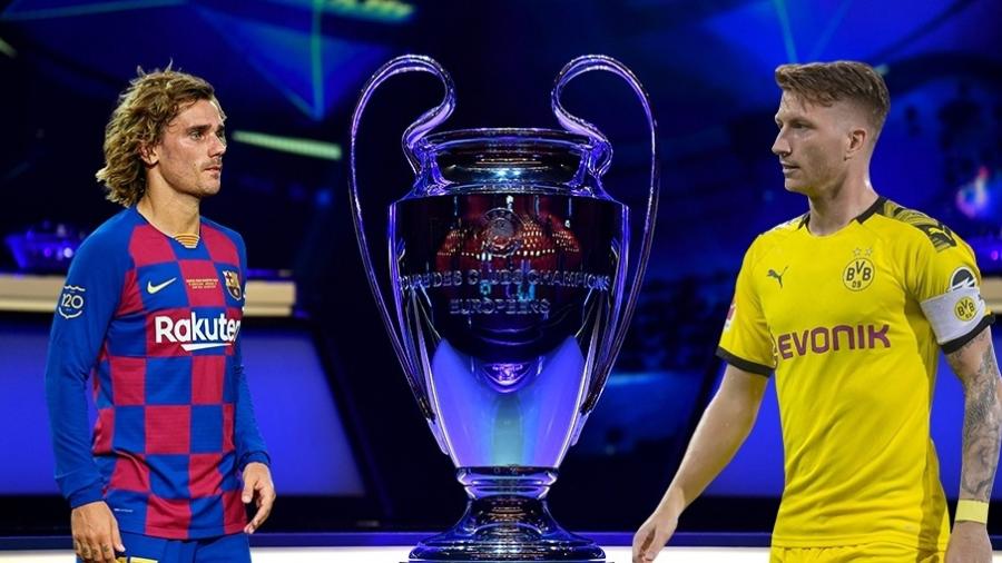 Barcelona e Borussia Dortmund se enfrentam pela Liga dos Campeões - Valerio Pennicino/Getty Images/FootyRenders