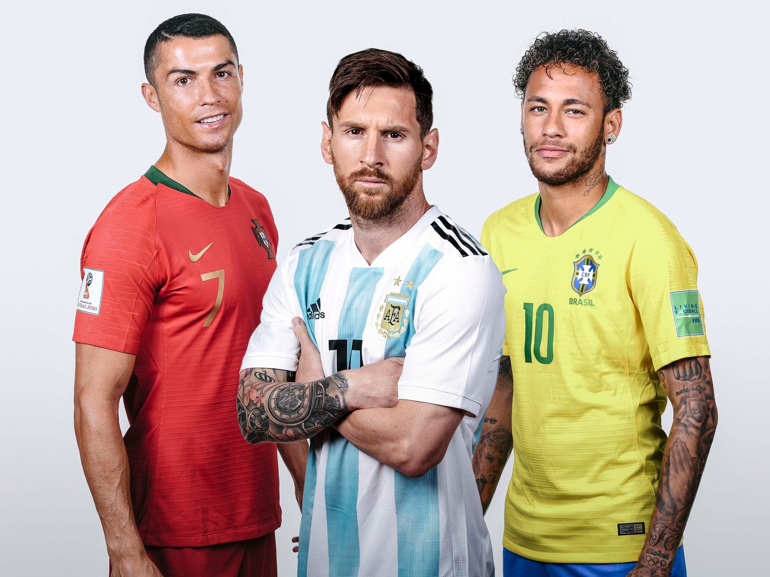 Foto do messi neymar e cr7