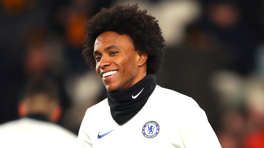 25/02/2020 - Willian, atacante do Chelsea, antes de partida - Ashley Allen/Getty Images