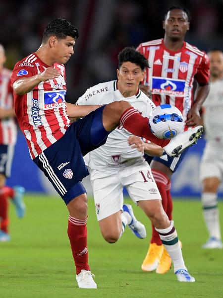 Junior Barranquilla x Fluminense, pela Copa Sul-Americana-2022, no Roberto Melendez - RAUL ARBOLEDA/AFP