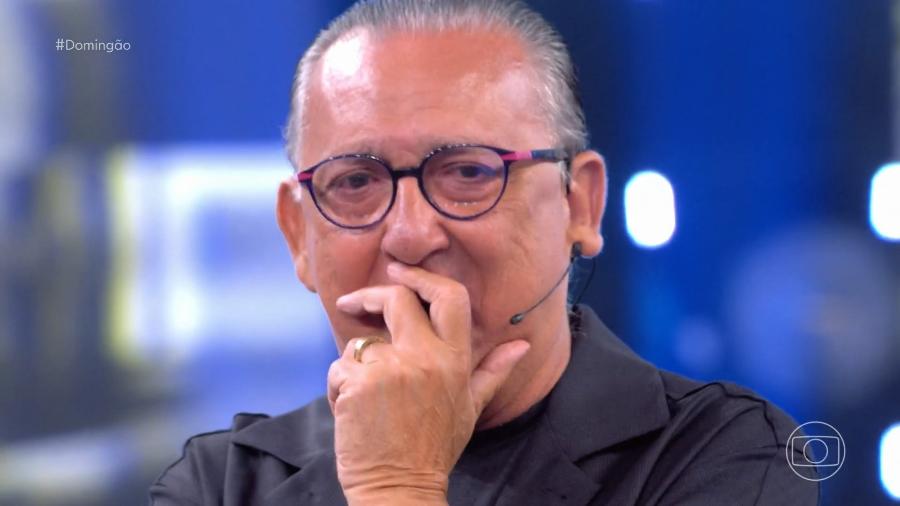 Galvão Bueno se emociona no "Caldeirão do Huck" - Reprodução/TV Globo