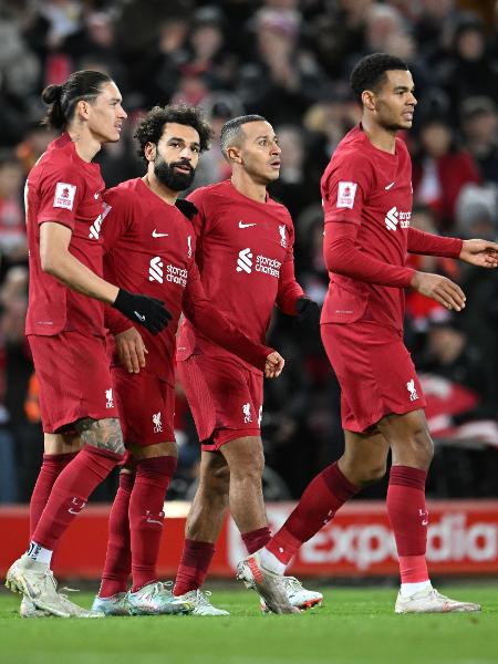 Liverpool de Darwin Núñez, Salah e cia. tenta reagir para se aproximar dos rivais na Premier League - Andrew Powell/Liverpool FC via Getty Images