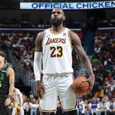LeBron James, do Los Angeles Lakers, em jogo contra o New Orleans Pelicans pela NBA