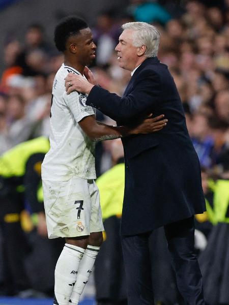 Vinicius Junior compartilha carta de despedida para Carlo Ancelotti - Oscar Del Pozo/AFP