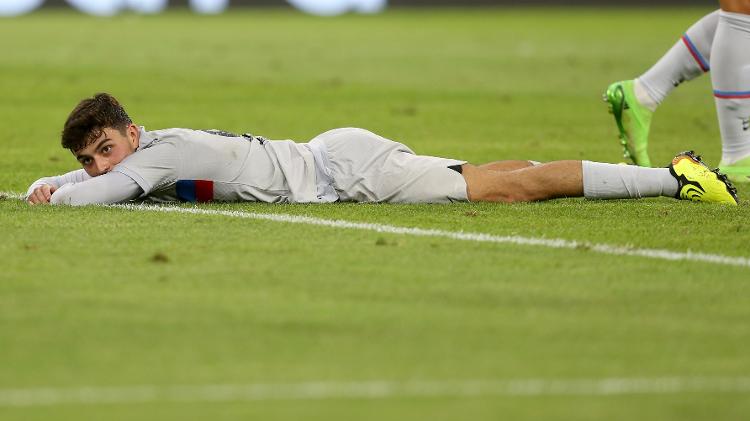Pedri lamenta chance perdida em Bayern x Barcelona, jogo da Champions League - Harry Langer/DeFodi Images via Getty Images - Harry Langer/DeFodi Images via Getty Images