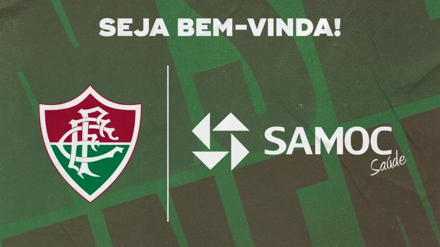 Fluminense anuncia SAMOC Saúde como nova patrocinadora - Reprodução site oficial Fluminense
