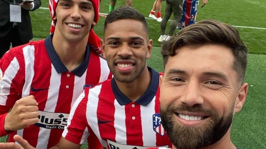 Felipe celebra título do Atlético de Madri com Renan Lodi e João Felix - Reprodução/Instagram