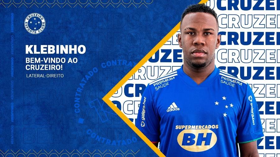 Klebinho é a aposta do Cruzeiro para disputar posição com o lateral paraguaio Cáceres - Divulgação/Cruzeiro