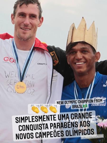 Sebastian Brendel (ALE) exalta Isaquias Queiroz após ouro nas Olimpíadas - Reprodução/Instagram
