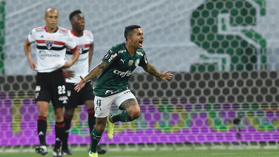 Dudu comemora seu primeiro gol desde a volta ao Palmeiras - Staff Images / CONMEBOL
