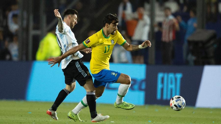 Lucas Paquetá divide com Messi em Argentina x Brasil - Lucas Figueiredo/CBF