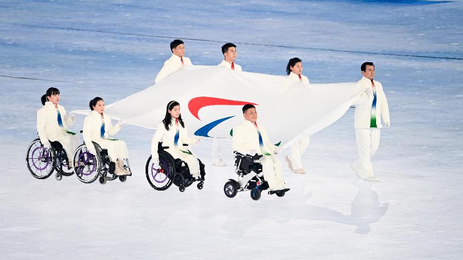 Cerimônia de abertura dos Jogos Paralímpicos de Inverno no National Stadium em Pequim. 4/03/2022 - Ren Chao