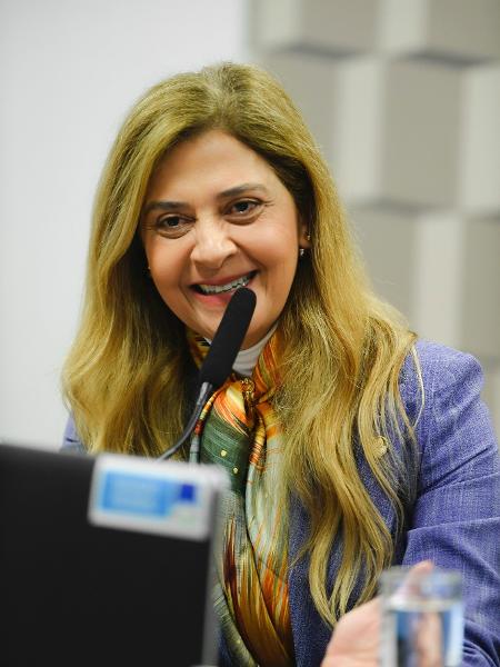 Leila Pereira, presidente do Palmeiras, na CPI das Apostas