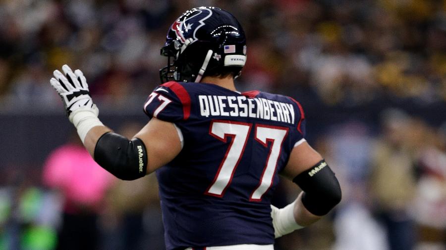 David Quessenberry fez estreia pelo Houston Texans em um jogo oficial da NFL - Bob Levey/Getty Images