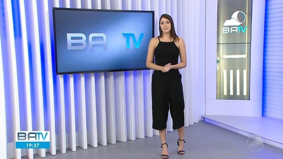 Mariana Aragão, jornalista da TV Bahia, afiliada da Globo no Estado, é a primeira âncora esportiva do jornalismo geral - Divulgação/TV Bahia