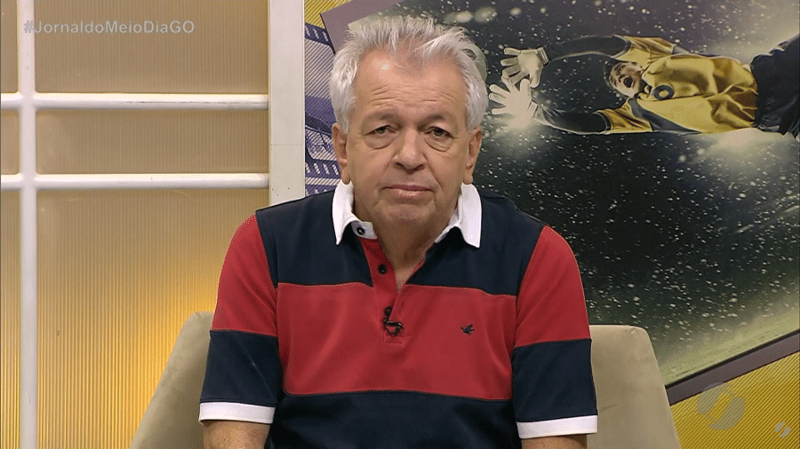 Adolfo Campos ontem (7), em seu quadro diário na TV Serra Dourada, afiliada do SBT em Goiás - Reprodução/TV Serra Dourada