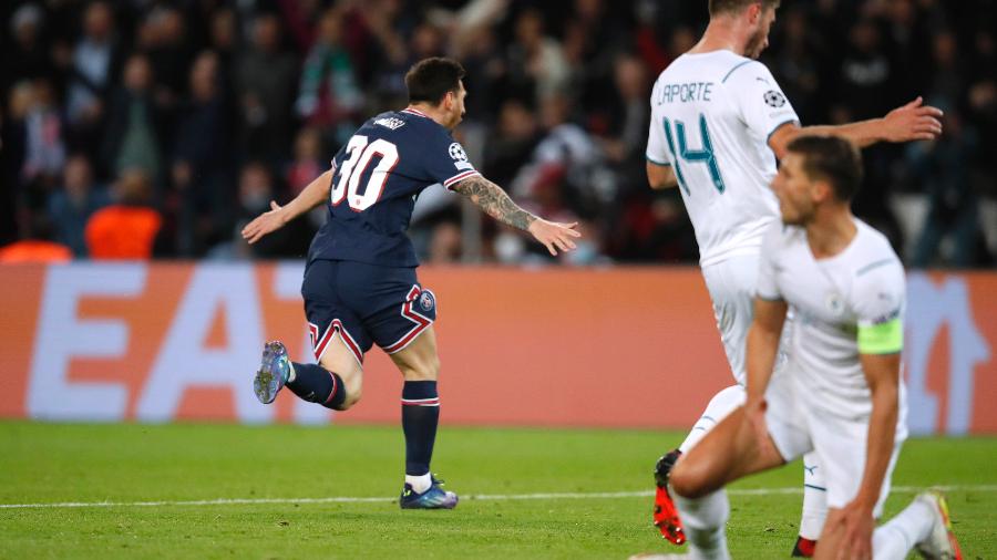 Messi marcou o segundo gol do Paris Saint-Germain contra o Manchester City - REUTERS