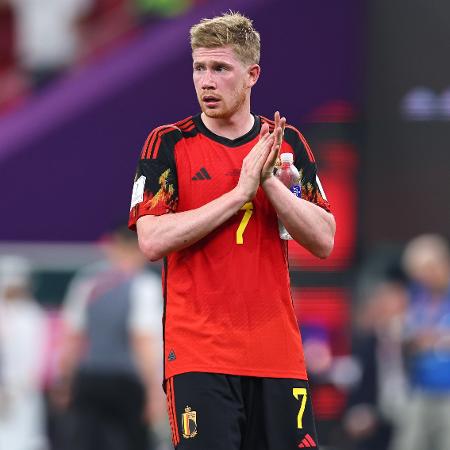 Kevin de Bruyne, da Bélgica, em jogo contra o Canadá pela Copa do Mundo -  Robbie Jay Barratt - AMA/Getty Images