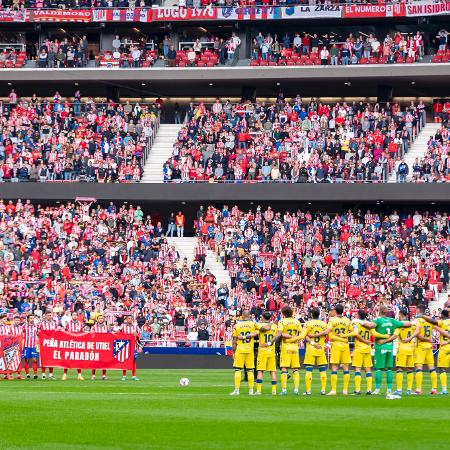 Torcida do Atlético de Madri em jogo contra o Las Palmas, no Wanda Metropolitano, pelo Campeonato Espanhol - Alberto Gardin/NurPhoto