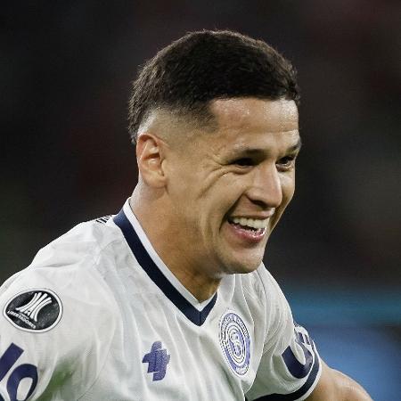 Alex Arce comemora gol marcado pelo Independiente Rivadavia sobre o Fluminense na Libertadores