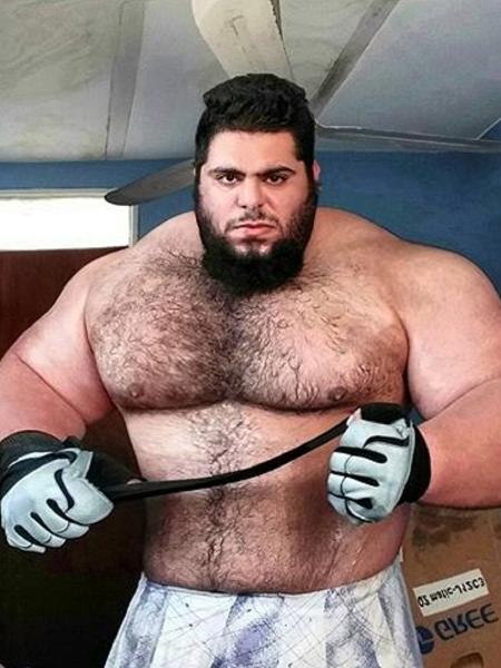 "De qualquer forma, estou animado por um bom desafio. Quem quer que venha, estarei pronto", disse Sajad Gharibi, o Hulk do Irã - Reprodução/Instagram