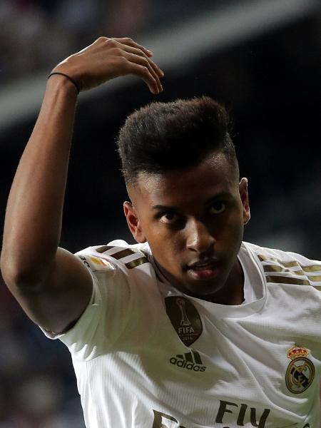 Rodrygo comemora gol do Real Madrid contra o Osasuna - REUTERS/Juan Medina