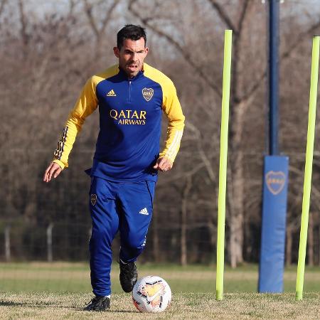 Tevez treina com bola na retomada das atividades do Boca Juniors após parada por causa do coronavírus - Divulgação/Boca Juniors