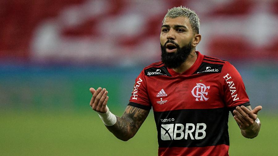 Gabigol durante o jogo Flamengo x Fluminense - Thiago Ribeiro/AGIF