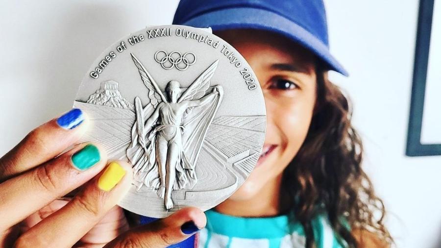 Skatista Rayssa Leal, a Fadinha, foi medalhista de prata nos Jogos Olímpicos de Tóquio - Reprodução/Instagram