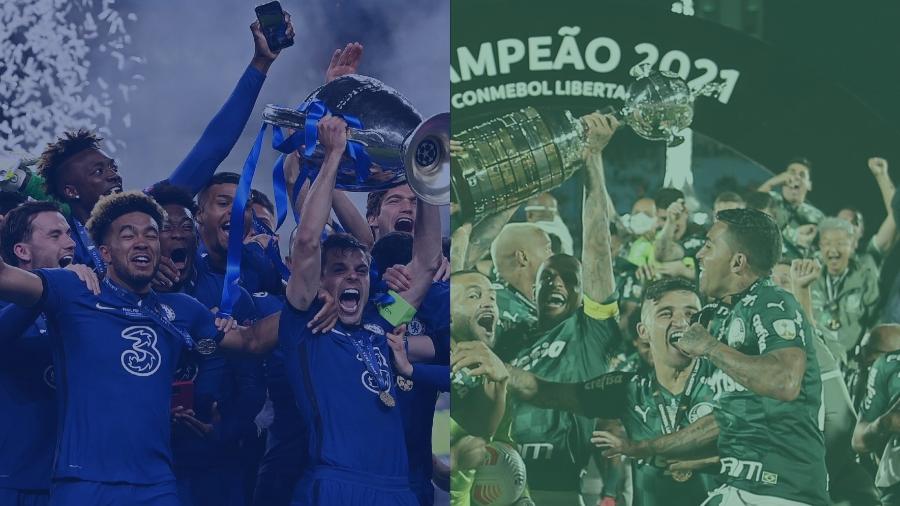 Chelsea e Palmeiras disputam o todo do mundo na "final de todas as finais" em Abu Dhabi - Montagem sobre fotos Agif e Getty Images