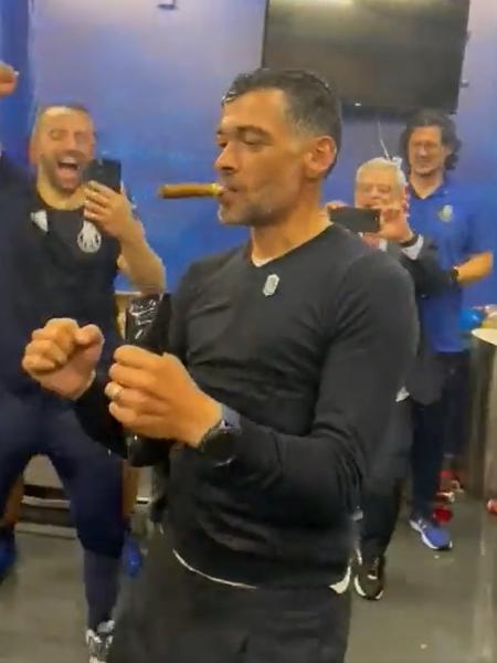 Sérgio Conceição comemorando título - Reprodução