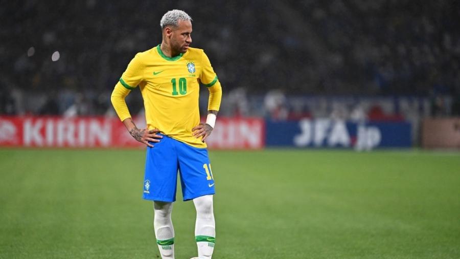 Neymar durante amistoso do Brasil contra o Japão - Kenta Harada/Getty