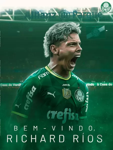 Brilhou com o Palmeiras e agora Richard Ríos revela seu maior