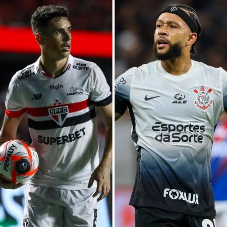 São Paulo e Corinthians se enfrentam no Morumbis, pelo Paulistão - Montagem UOL