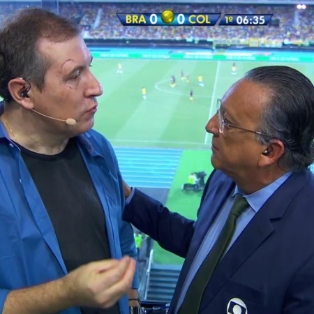 Rafael Henzel participou da transmissão da Globo ao lado de Galvão Bueno - Reprodução - Reprodução