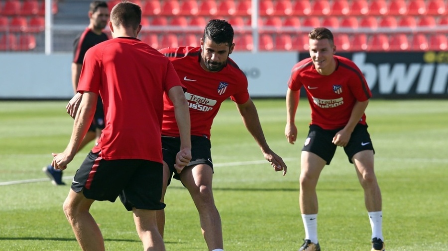 Diego Costa treina no Atlético de Madri, mas só poderá estrear em janeiro - Ángel Gutiérrez/Atlético de Madri