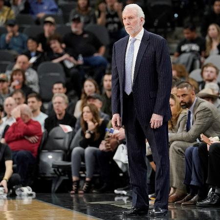 Gregg Popovich, técnico do San Antonio Spurs - William Abate/EFE