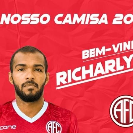 América-RJ anuncia contratação de Richarlyson, ex-São Paulo - Reprodução/América-RJ
