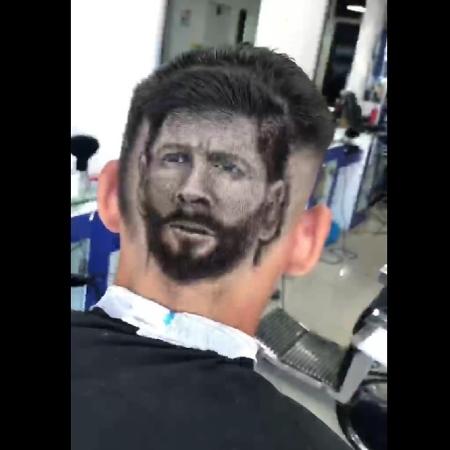 Corte de cabelo Messi, feito por Antonio, barbeiro dominicano - Reprodução