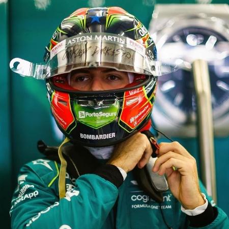 O brasileiro Felipe Drugovich durante os testes da Fórmula 1 no Bahrein