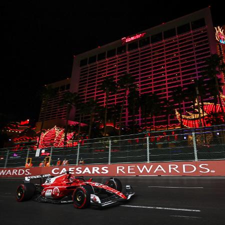 Fórmula 1: Charles Leclerc, na disputa do treino classificatório do GP de Las Vegas