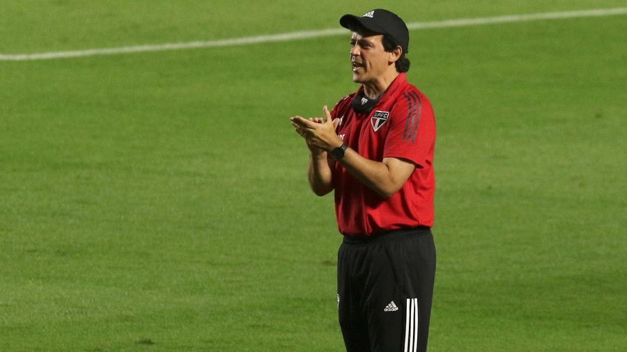 Fernando Diniz, técnico do São Paulo, durante partida contra o Fortaleza - Rubens Chiri/saopaulofc.net